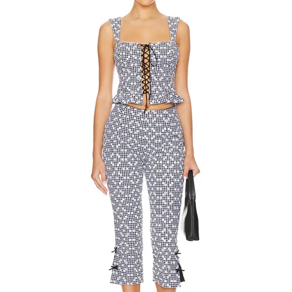 For Love & Lemons Mimi Pants in Black - Picture 5 of 16
